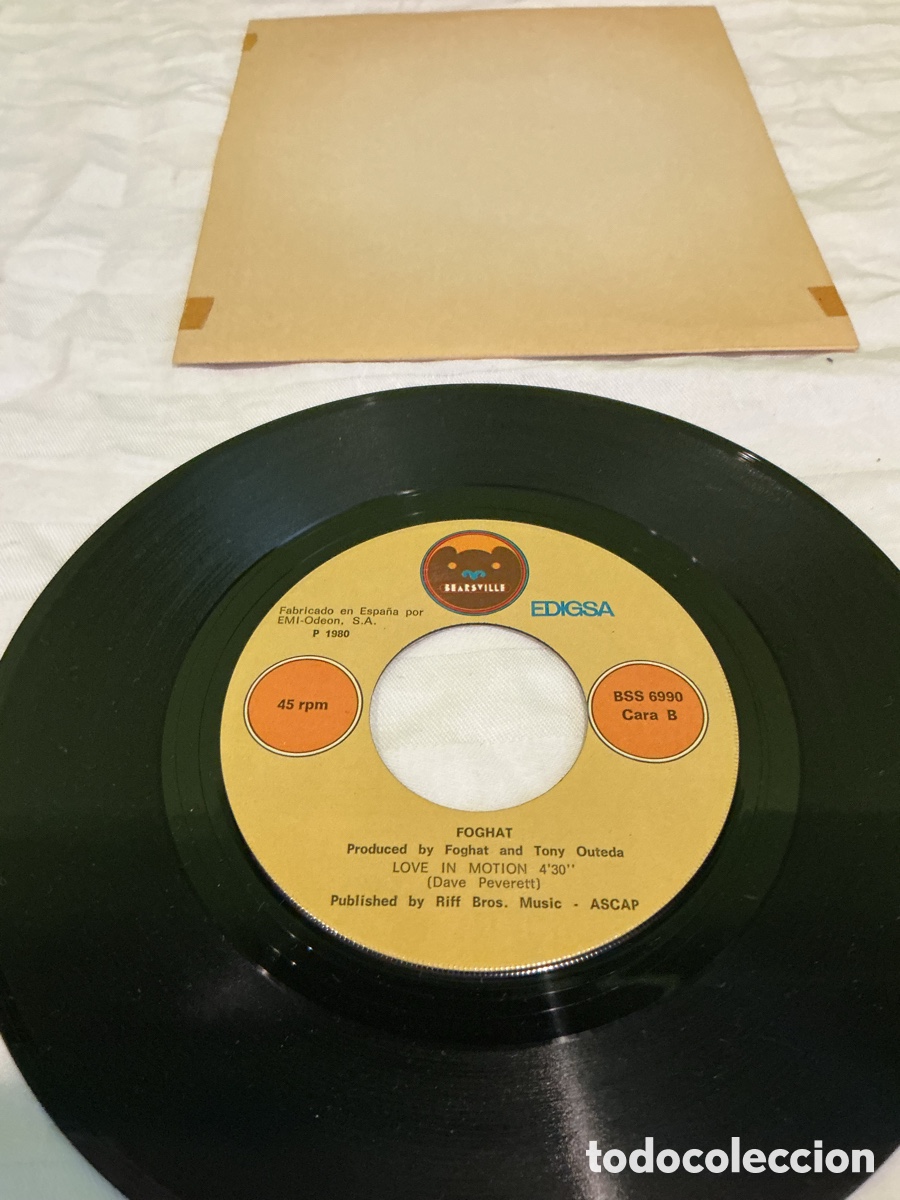 Discos de vinilo: Foghat &ndash; Third Time Lucky &ndash; Single 1979 - Foto 4