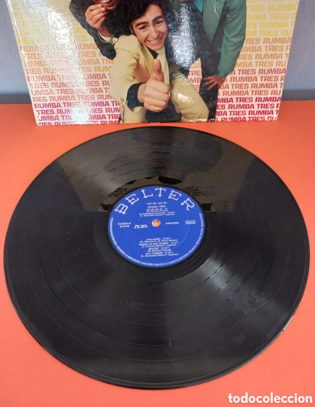 Discos de vinilo: RUMBA TRES. LP de vinilo. Funciona - Foto 3