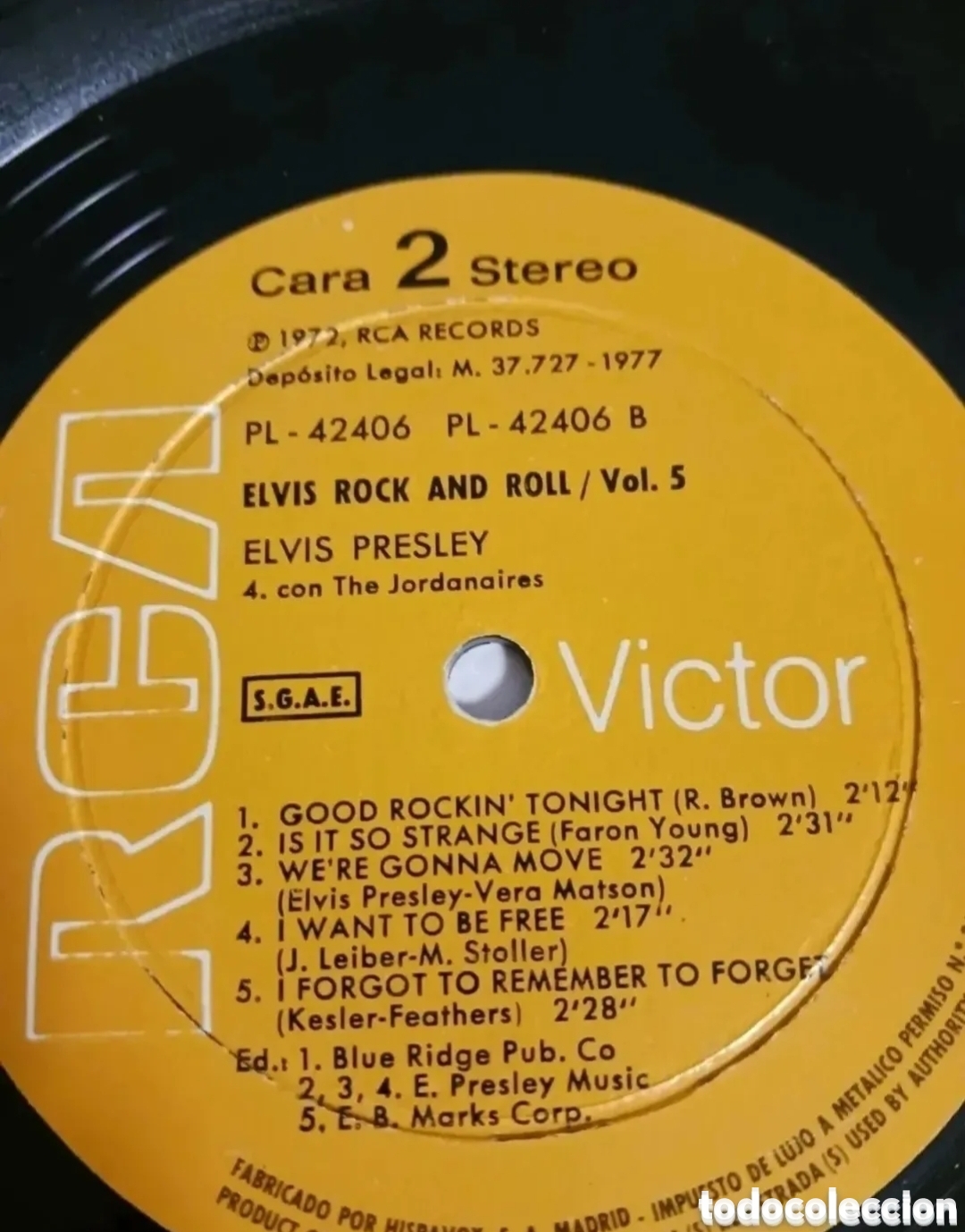 Discos de vinilo: ELVIS ROCK AND ROLL, vol 5. Funciona - Foto 1