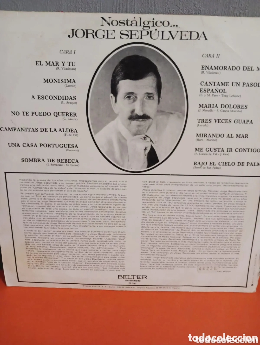 Discos de vinilo: LP. JORGE SEPULVEDA. FUNCIONA - Foto 7
