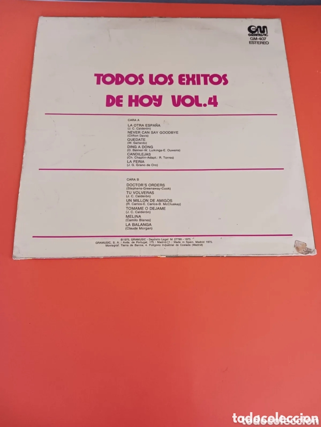 Discos de vinilo: Todos los &eacute;xitos de hoy, vol 4. Lp de vinilo. - Foto 5