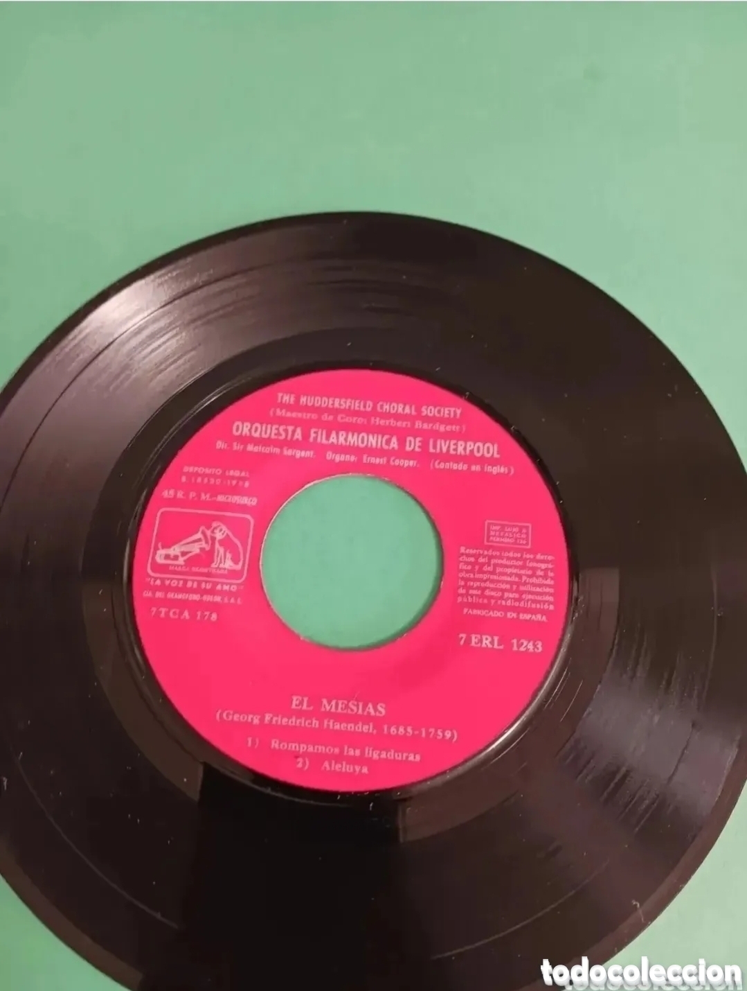 Discos de vinilo: Single EL MESIAS ( Fragmentos) HAENDEL - Foto 3