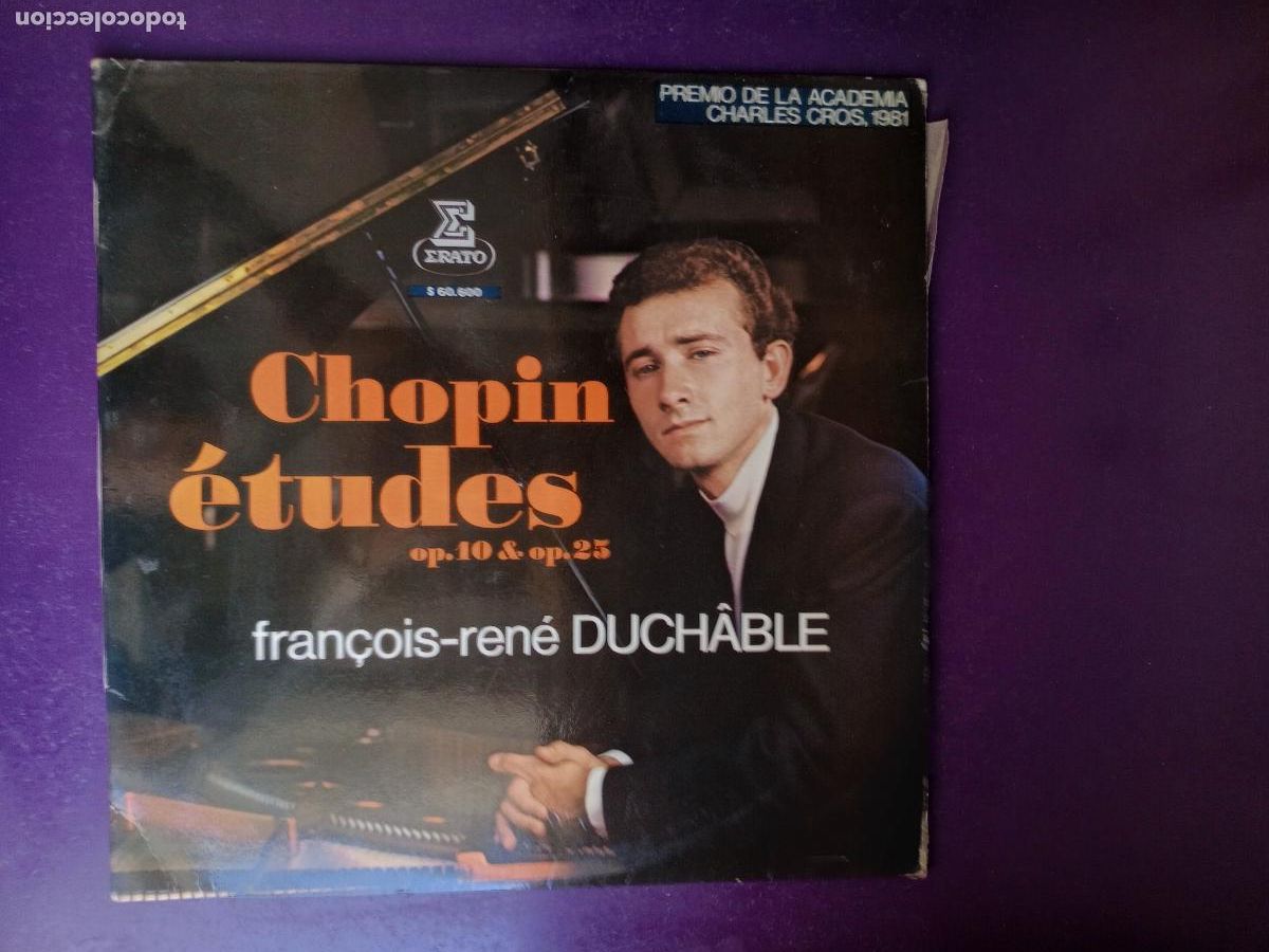 Discos de vinilo: Chopin - Fran&ccedil;ois-Ren&eacute; Duch&acirc;ble &ndash; Etudes - Op.10 & Op.25 LP HISPAVOX 1981 - MUY POCO USO