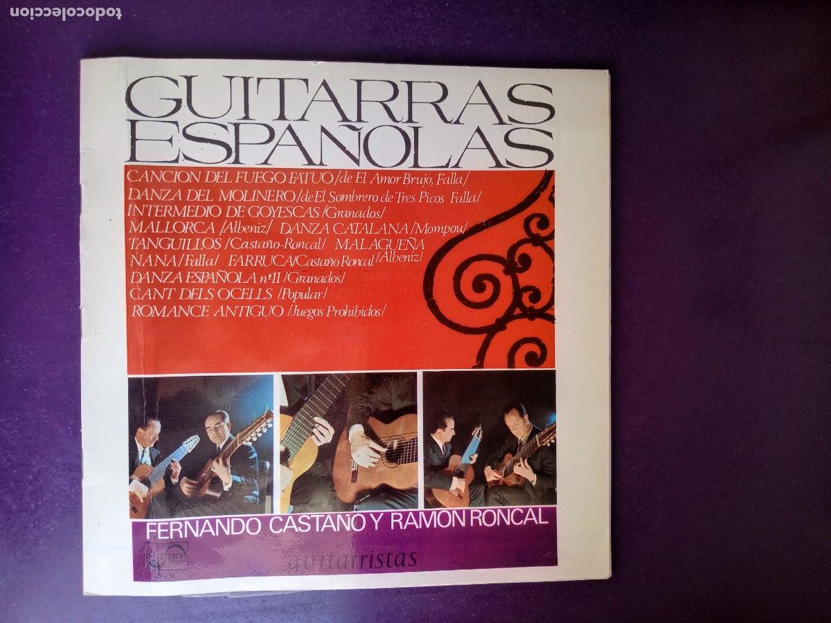 Discos de vinilo: Fernando Casta&ntilde;o, Ramon Roncal &ndash; Guitarras Espa&ntilde;olas - LP ZAFIRO 1966 MUY POCO USO - CLASICA Y FOLK