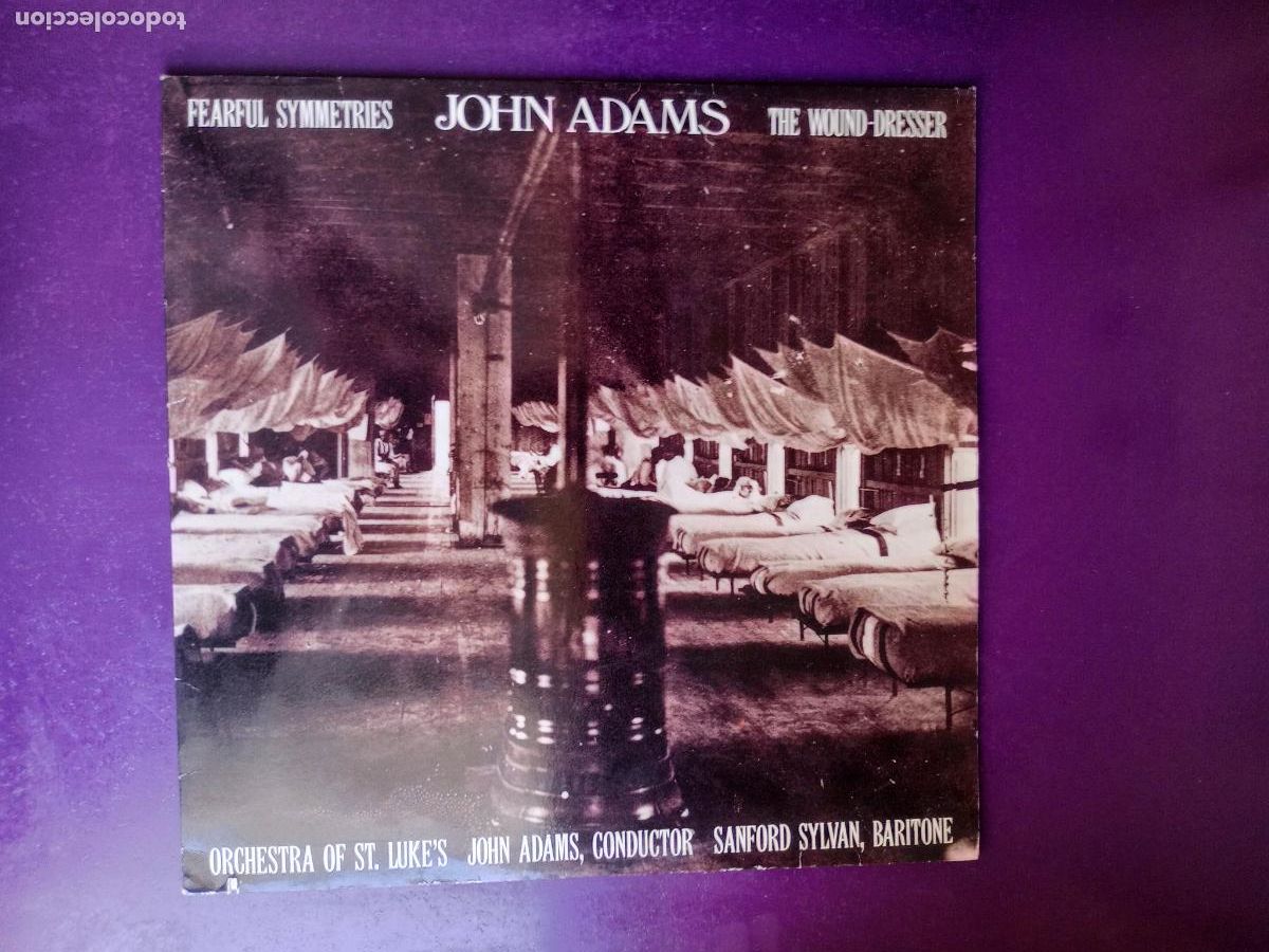 Discos de vinilo: John Adams - Orq St Luke's, Sanford Sylvan &lrm;&ndash; Fearful Symmetries / The Wound-Dresse LP ELEKTRA 1989