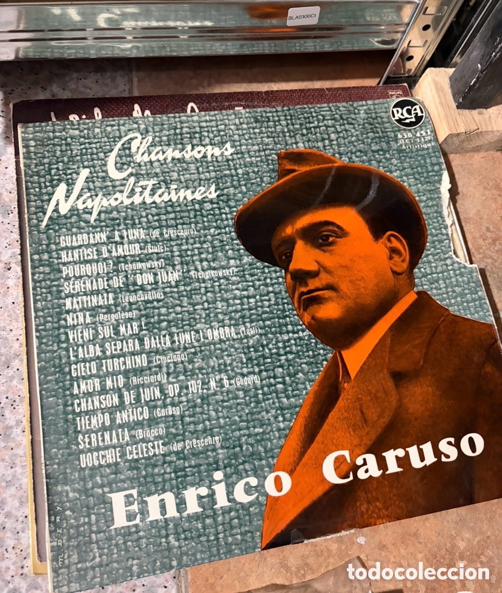 Dischi in vinile: BLAS100CI disco vinilo LP Chansons napolitaines, Enrico Caruso