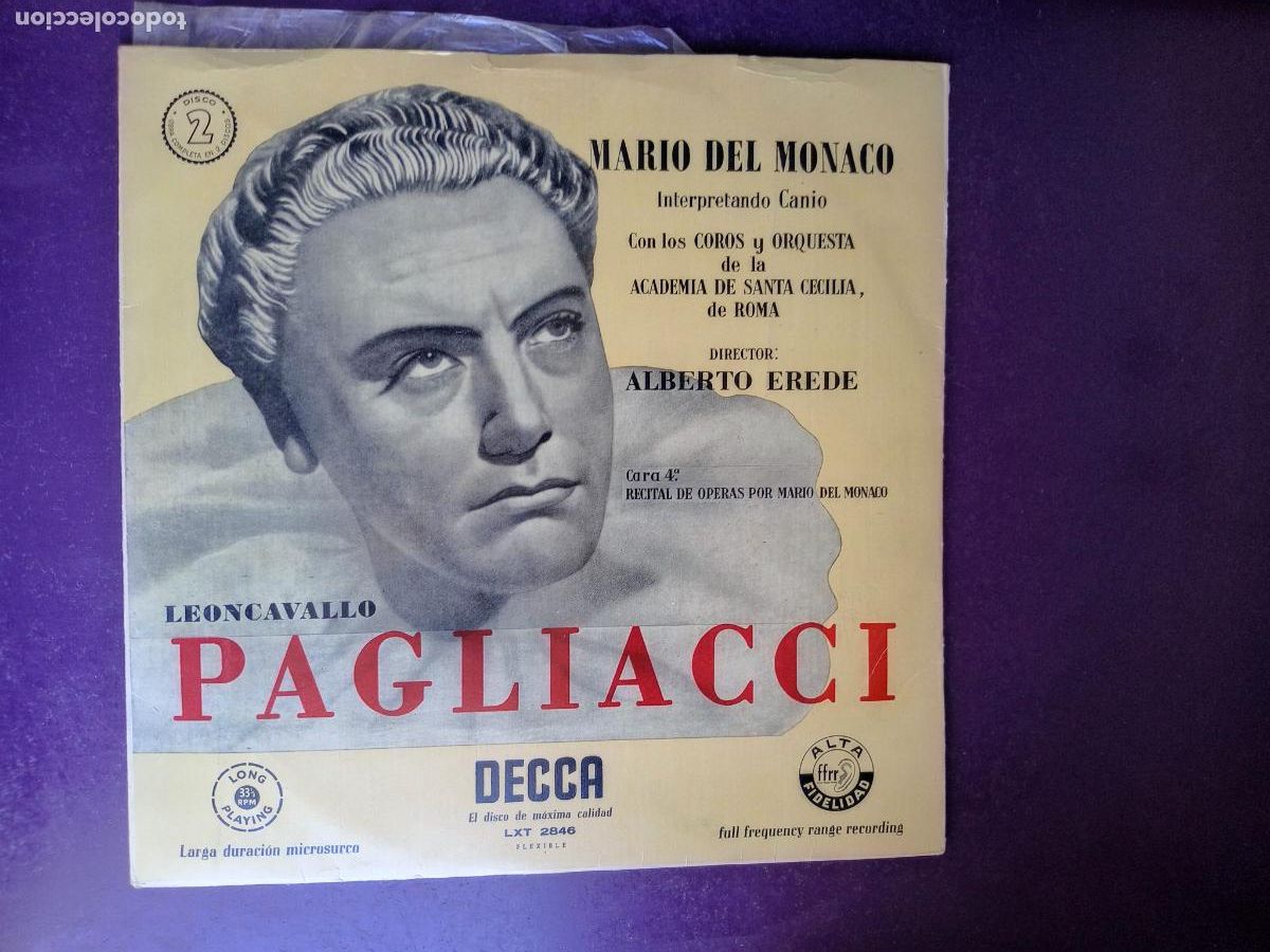 Discos de vinilo: RECITAL DE OPERA POR MARIO DEL MONACO VOL 2 - LP DECCA 1960 - ACADEMIA STA CECILIA ROMA