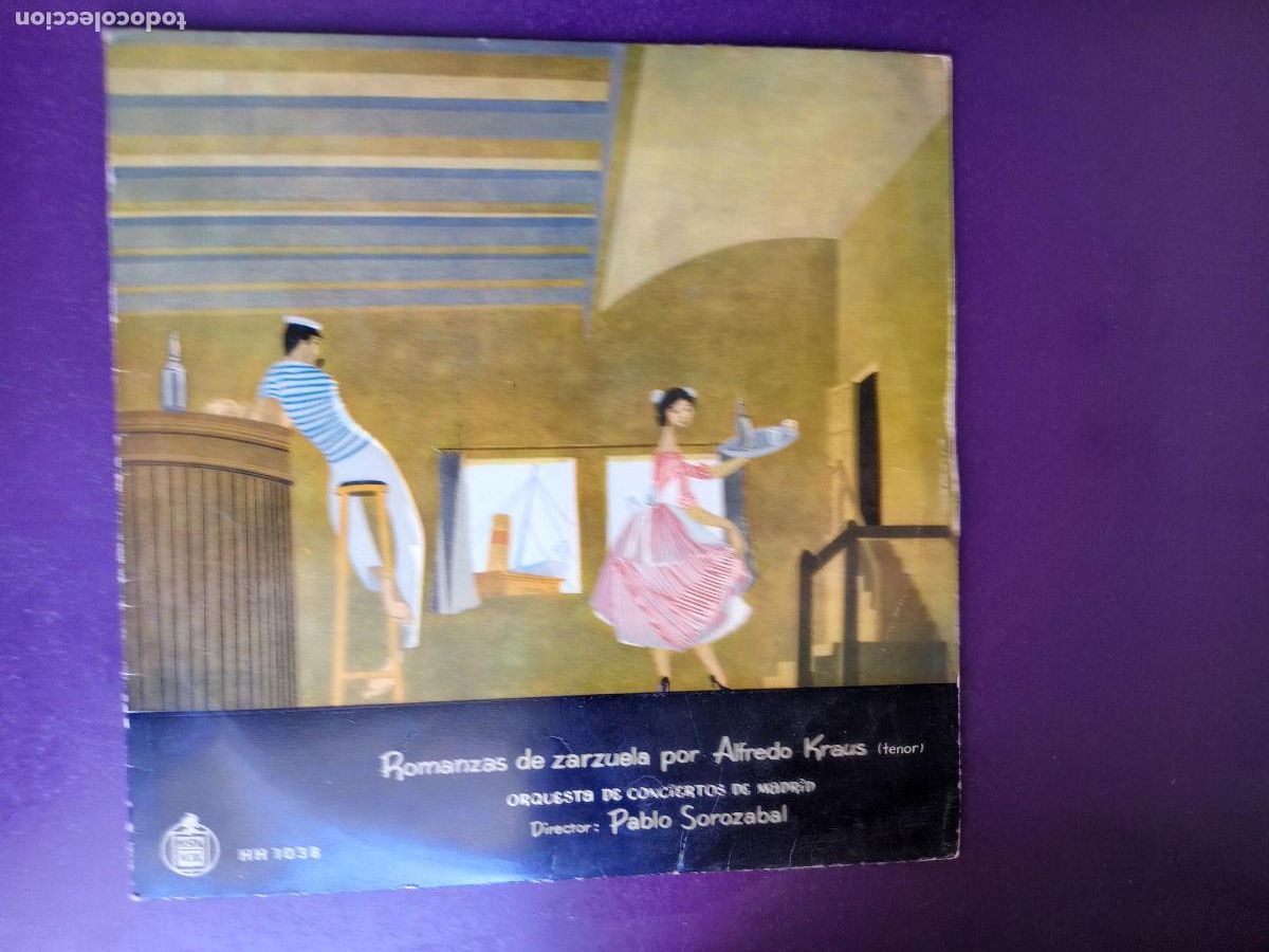 Discos de vinilo: Alfredo Kraus, Pablo Soroz&aacute;bal, Orq Conciertos D Madrid &ndash; Romanzas De ZARZUELA - LP HISPAVOX 195?