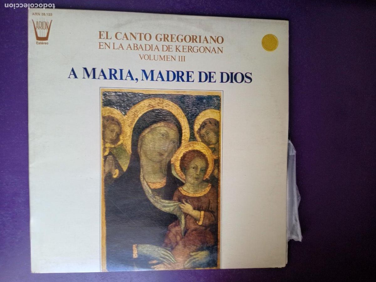 Discos de vinilo: Canto Gregoriano Coro de Monjes Abadia D Sainte-Anne D Kergonan - LP CBS 1974 - GRAN LIBRETO