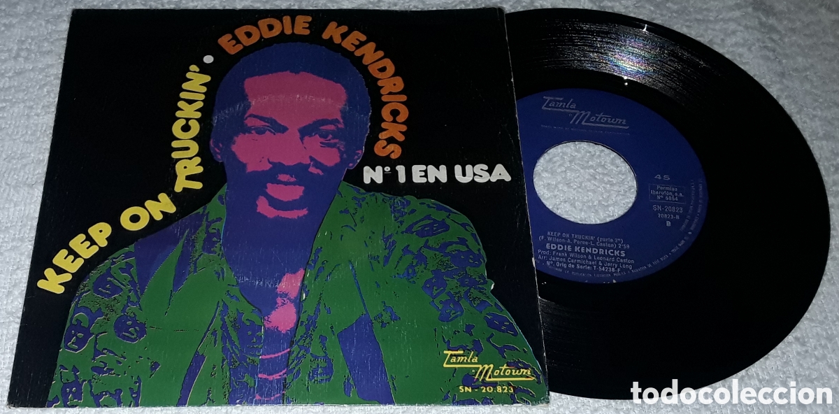 Discos de vinilo: SG - EDDIE KENDRICKS - KEEP ON TRUCKIN - Foto 1