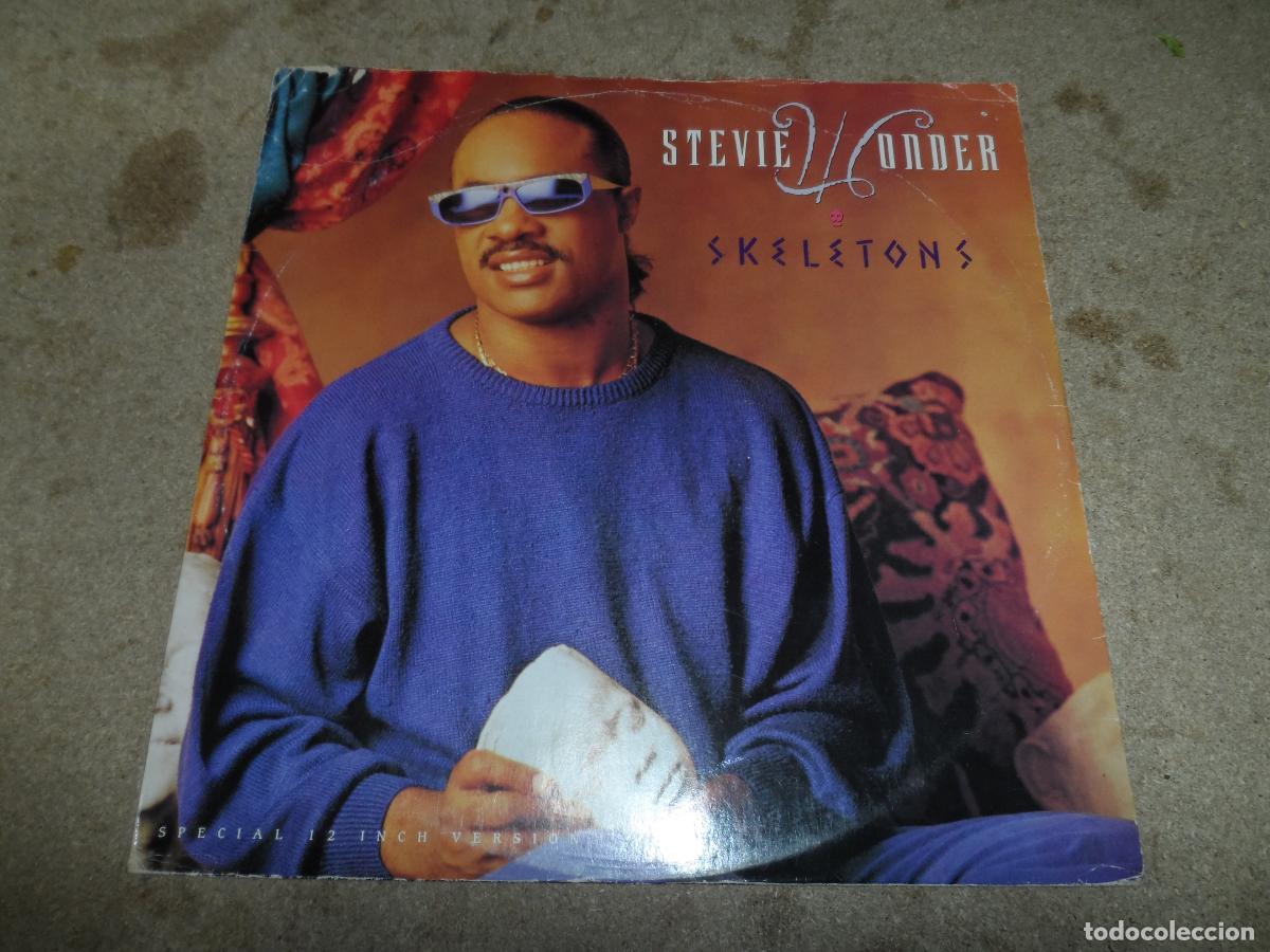Discos de vinilo: STEVIE WONDER - SKELETONS (UK 1987)