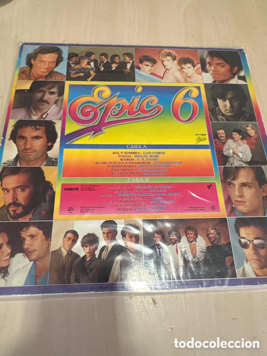 Discos de vinilo: VIN7930 epic 6 segunda mano - Foto 2