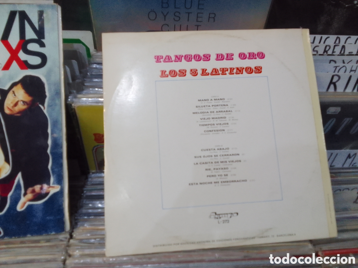 Discos de vinilo: Tangos de Oro,los 5 latinos - Foto 2