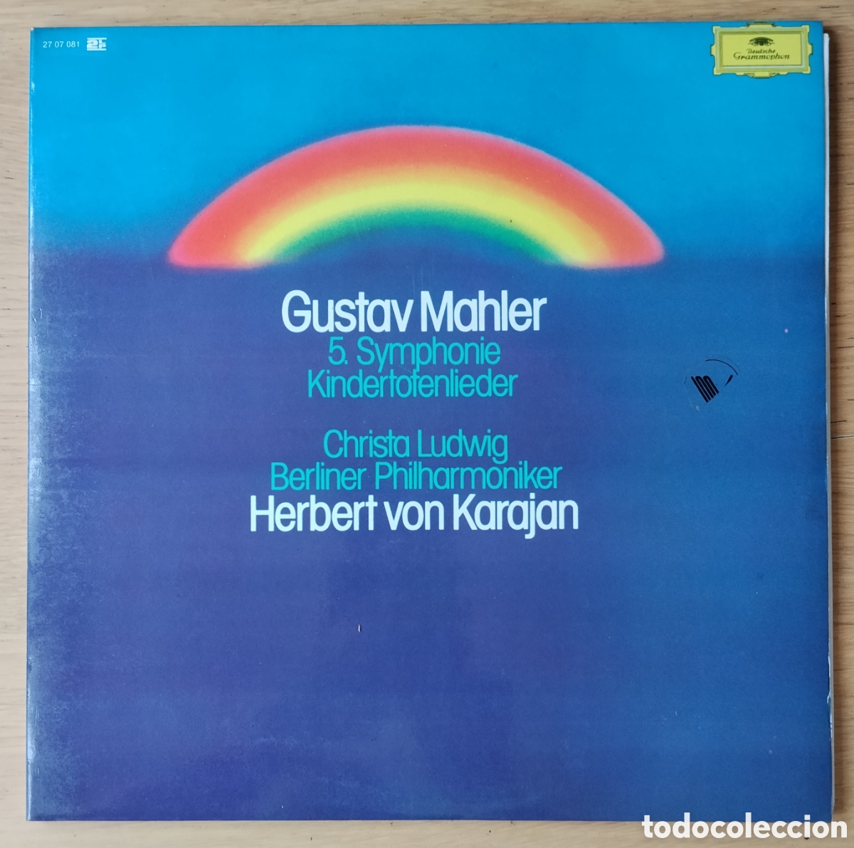Discos de vinilo: GUSTAV MAHLER: &rdquo;5. SYMPHONIE - KINDERTOTENLIEDER&rdquo; DOBLE LP VINILO 1975 - VON KARAJAN