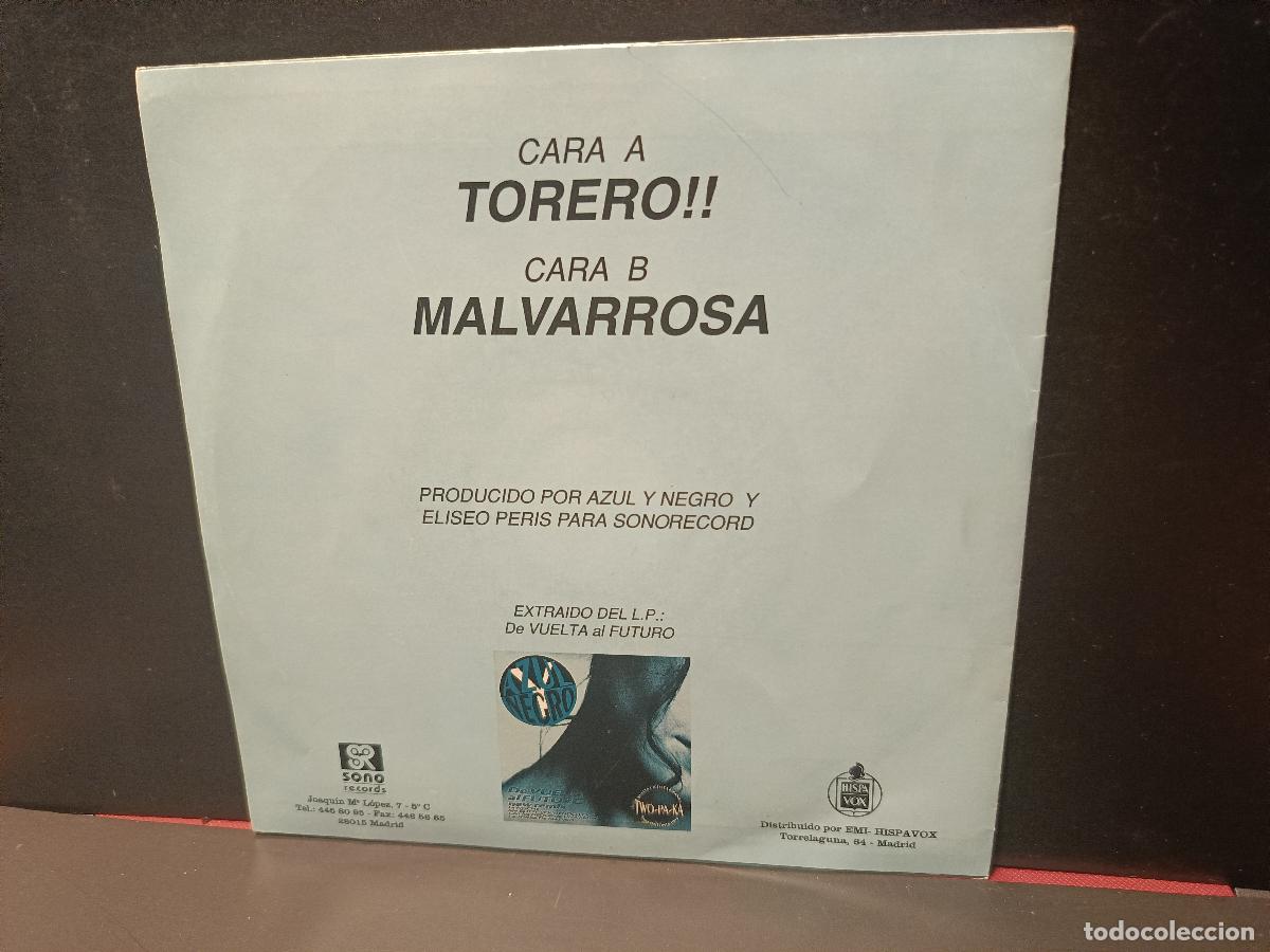 Discos de vinilo: AZUL Y NEGRO TORERO SINGLE PEPETO - Foto 2