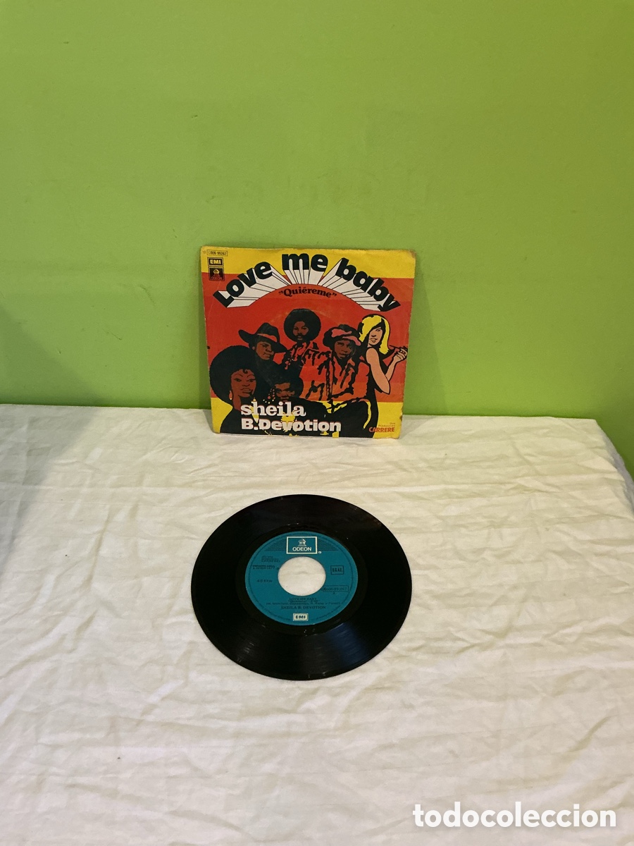 Discos de vinilo: Sheila B. Devotion &ndash; Love Me Baby &ndash; Single 1977 - Foto 2