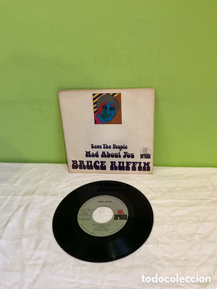 Discos de vinilo: Bruce Ruffin &ndash; Mad About You &ndash; Single 1972 - Foto 2