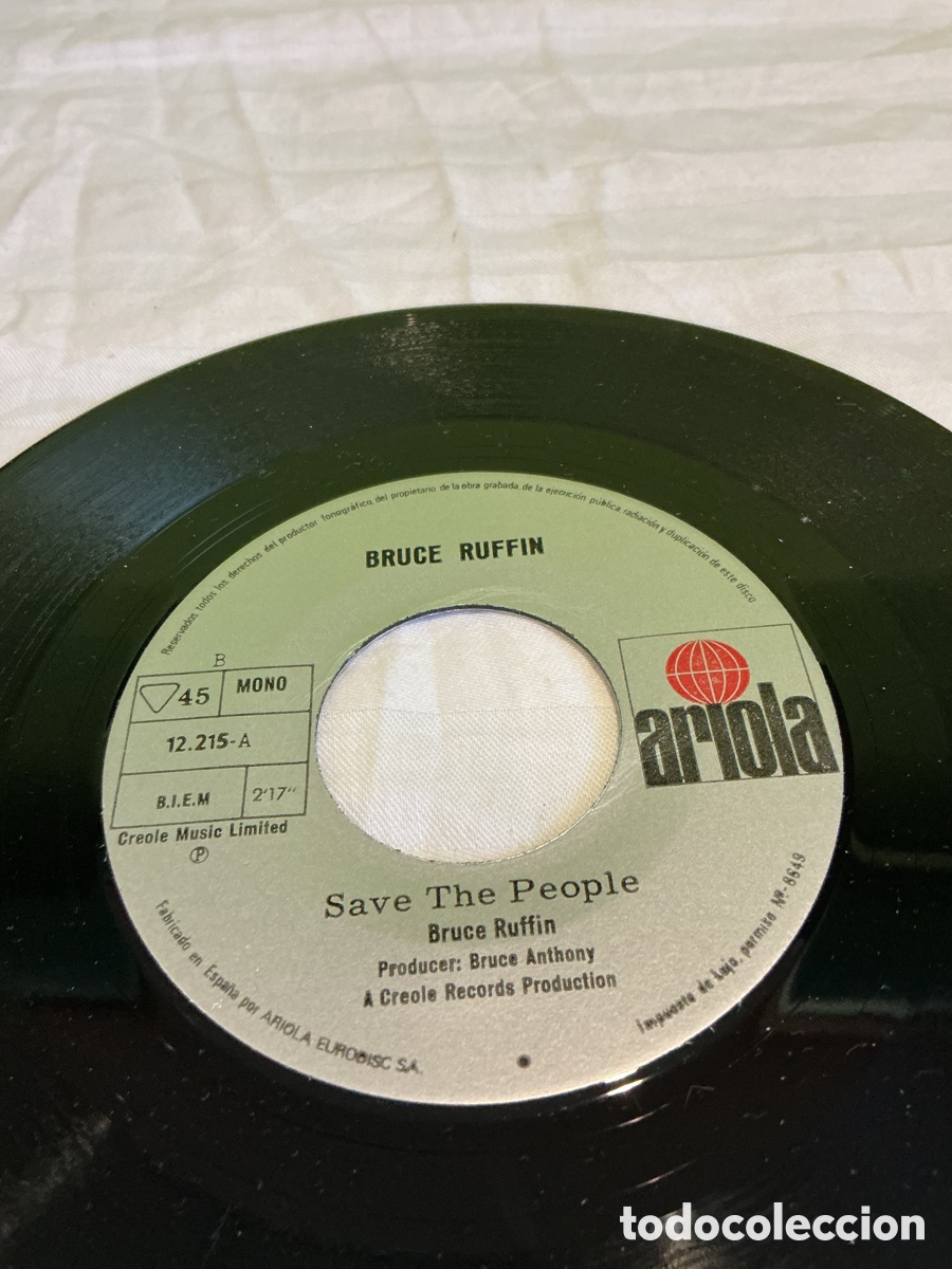 Discos de vinilo: Bruce Ruffin &ndash; Mad About You &ndash; Single 1972 - Foto 4