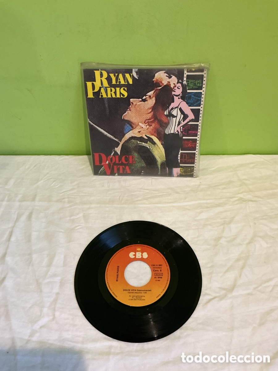 Discos de vinilo: Ryan Paris &ndash; Dolce Vita &ndash; Single 1983 - Foto 2