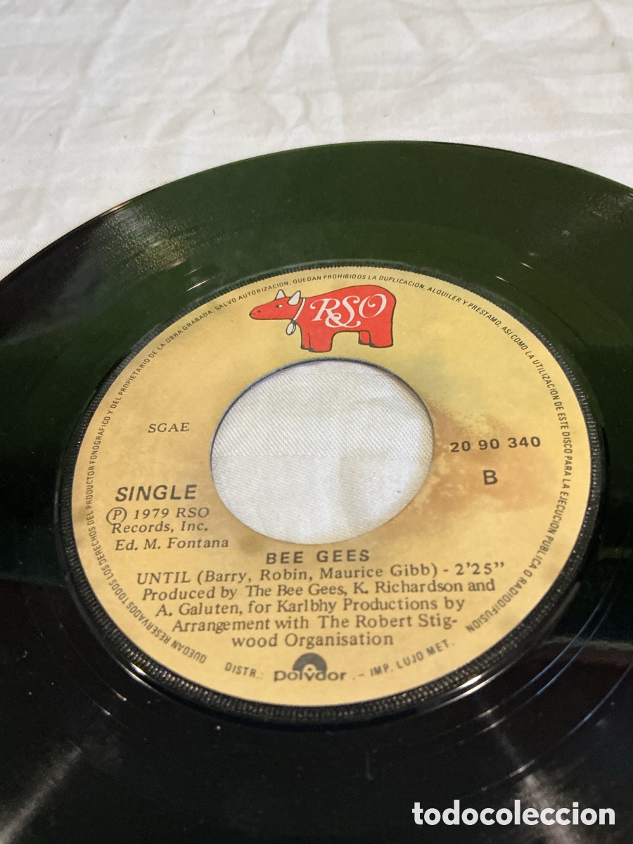 Discos de vinilo: Bee Gees &ndash; Tragedy &ndash; Single 1979b - Foto 4