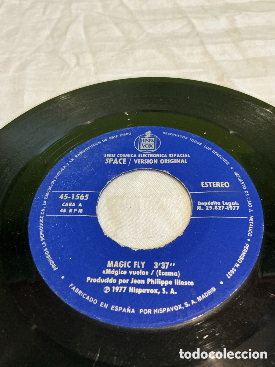 Discos de vinilo: Space &ndash; Magic Fly / Ballad for Space Lovers &ndash; Single 7&rdquo; Espa&ntilde;a 1977 - Foto 3