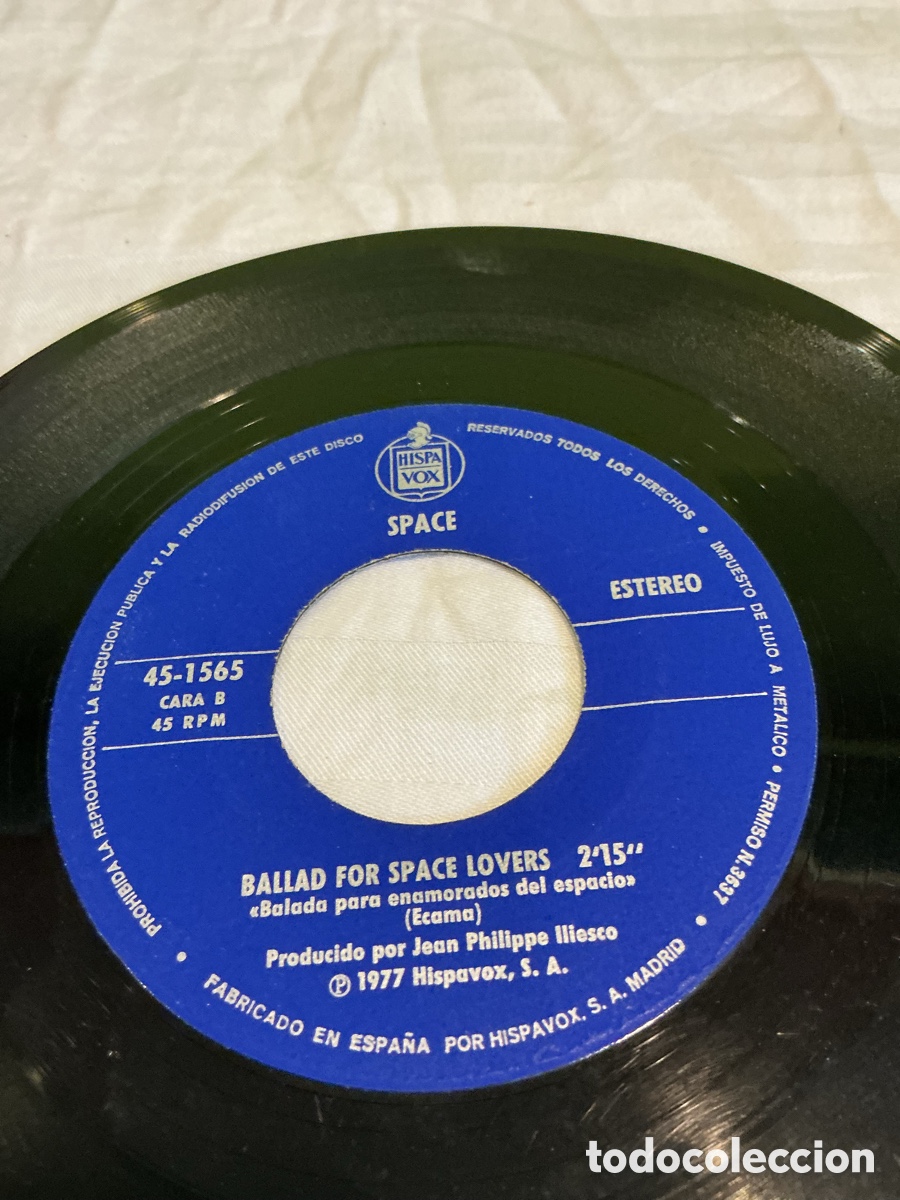 Discos de vinilo: Space &ndash; Magic Fly / Ballad for Space Lovers &ndash; Single 7&rdquo; Espa&ntilde;a 1977 - Foto 4