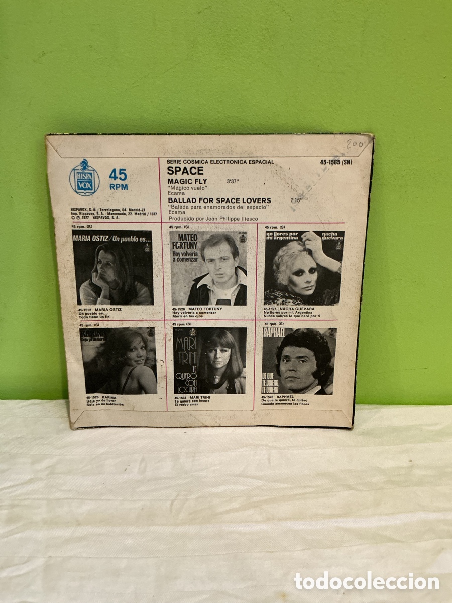 Discos de vinilo: Space &ndash; Magic Fly / Ballad for Space Lovers &ndash; Single 7&rdquo; Espa&ntilde;a 1977 - Foto 6