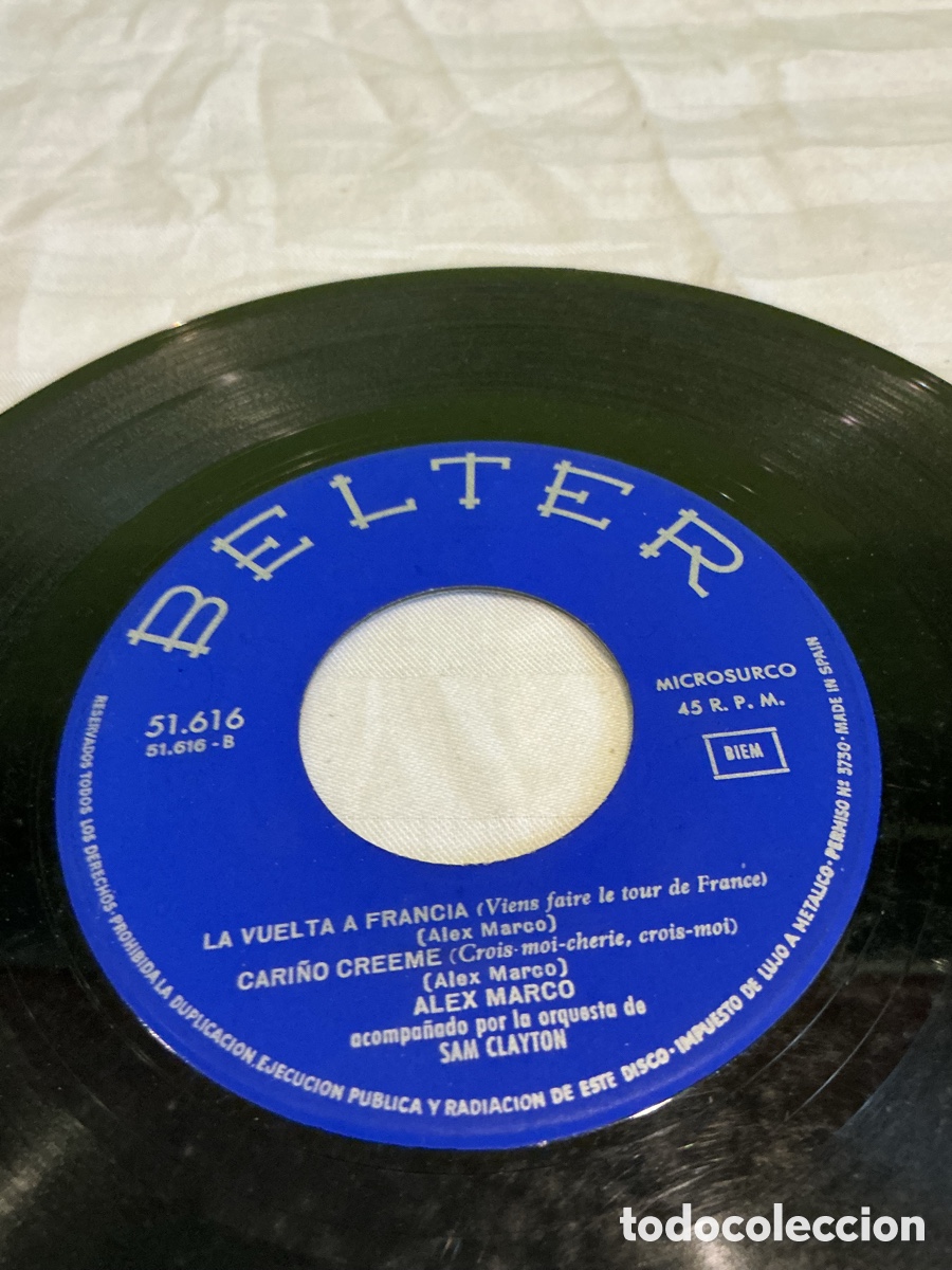 Discos de vinilo: Alex Marco &ndash; Bicycle Ritmo del A&ntilde;o &ndash; EP 7&rdquo; Belter 1966 - Foto 3