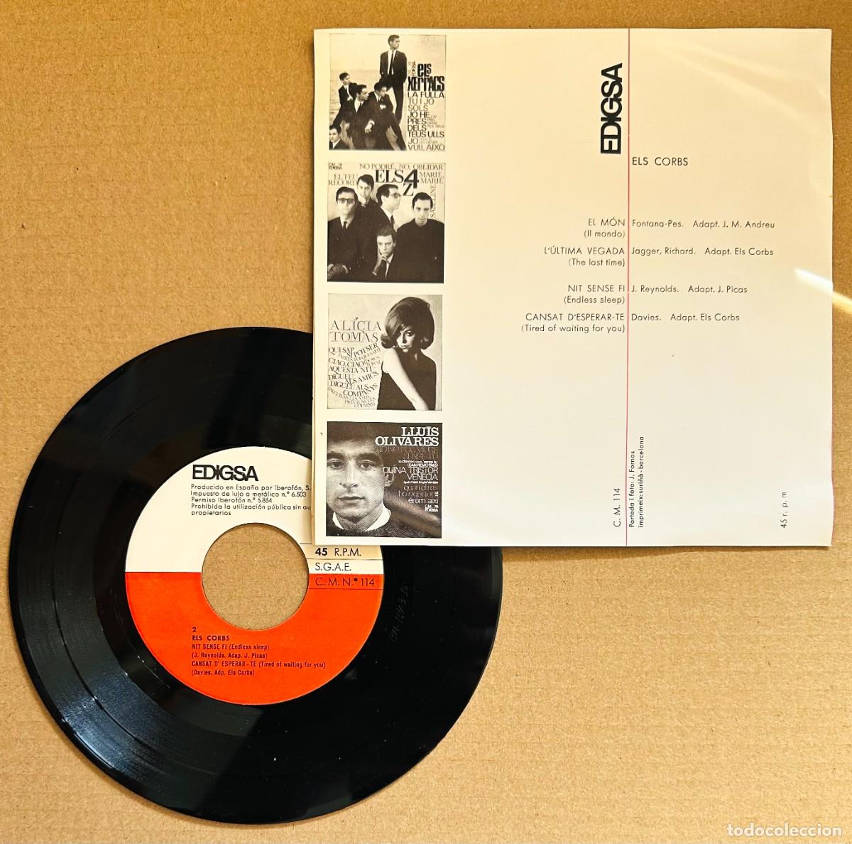 Discos de vinilo: ELS CORBS ROLLING STONES EP LAST TIME 1965 EX - Foto 2