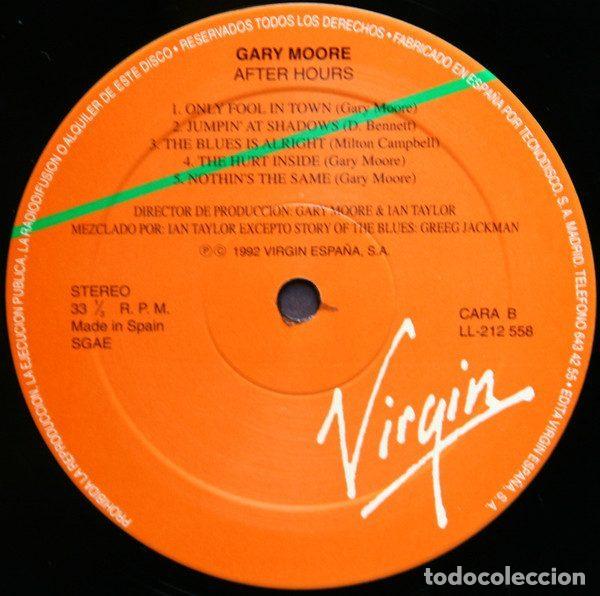 Discos de vinilo: Gary Moore &ndash; After Hours (Vinyl, Virgin LL-212 558) - Foto 4