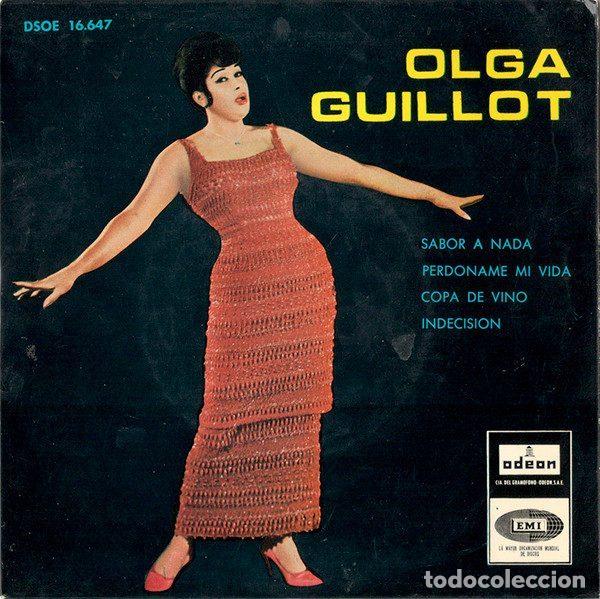 Vinyl records: Olga Guillot &ndash; Sabor A Nada / Perd&oacute;name Mi Vida / Copa De Vino / Indecisi&oacute;n (Vinyl, Odeon DSOE...