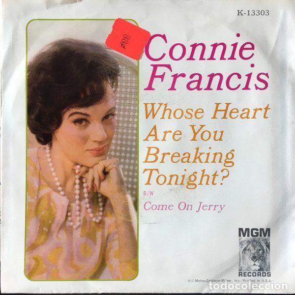 Vinyl records: Connie Francis &ndash; Whose Heart Are You Breaking Tonight? (Vinyl, MGM Records K-13303)