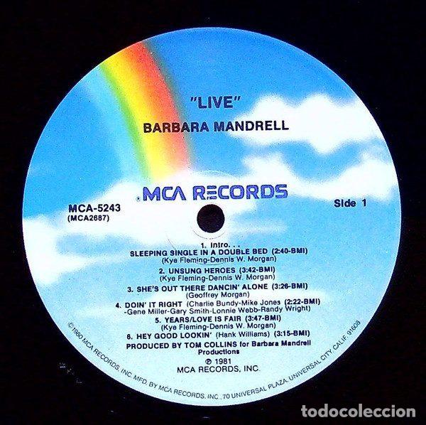 Discos de vinilo: Barbara Mandrell &ndash; Live (Vinyl, MCA Records MCA-5243) - Foto 3