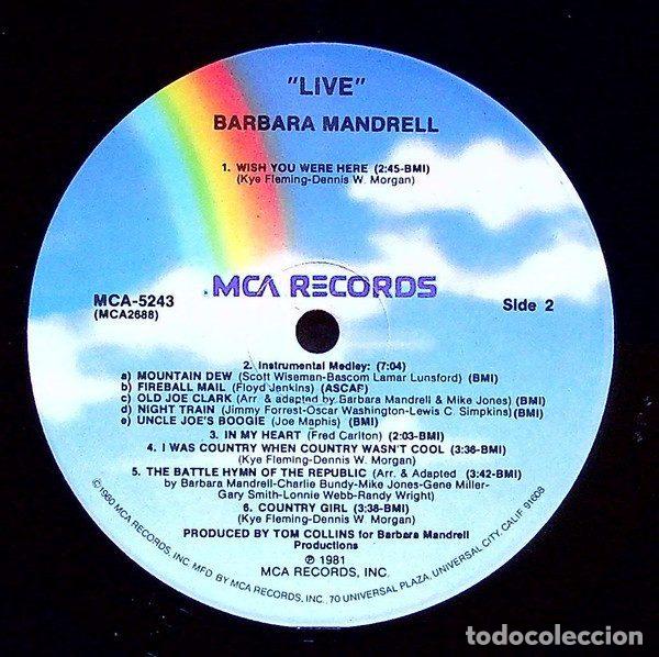 Discos de vinilo: Barbara Mandrell &ndash; Live (Vinyl, MCA Records MCA-5243) - Foto 4
