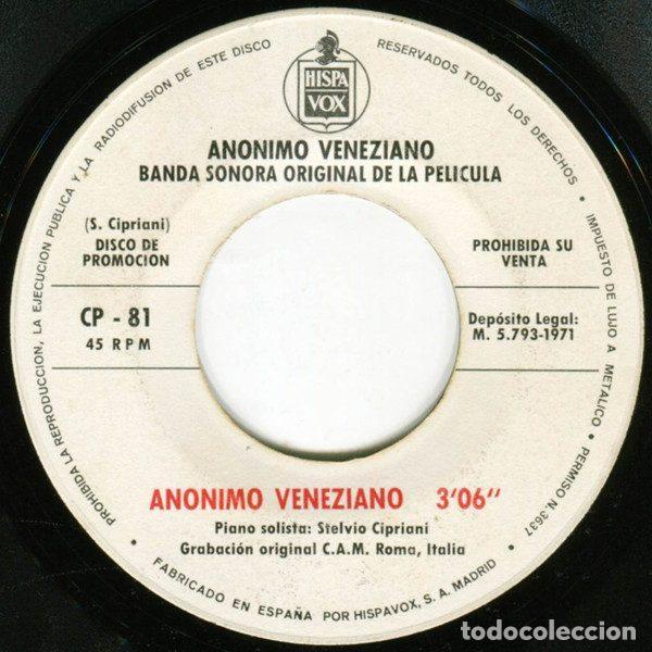 Vinyl-Schallplatten: Stelvio Cipriani &ndash; Anonimo Veneziano - Banda Sonora Original De La Pelicula (Vinyl, Hispavox CP...