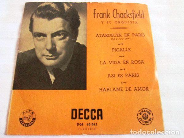 Discos de vinilo: Frank Chacksfield Y Su Orquesta &ndash; Atardecer En Paris (Seleccion) (Vinyl, Decca DGE 60.062)
