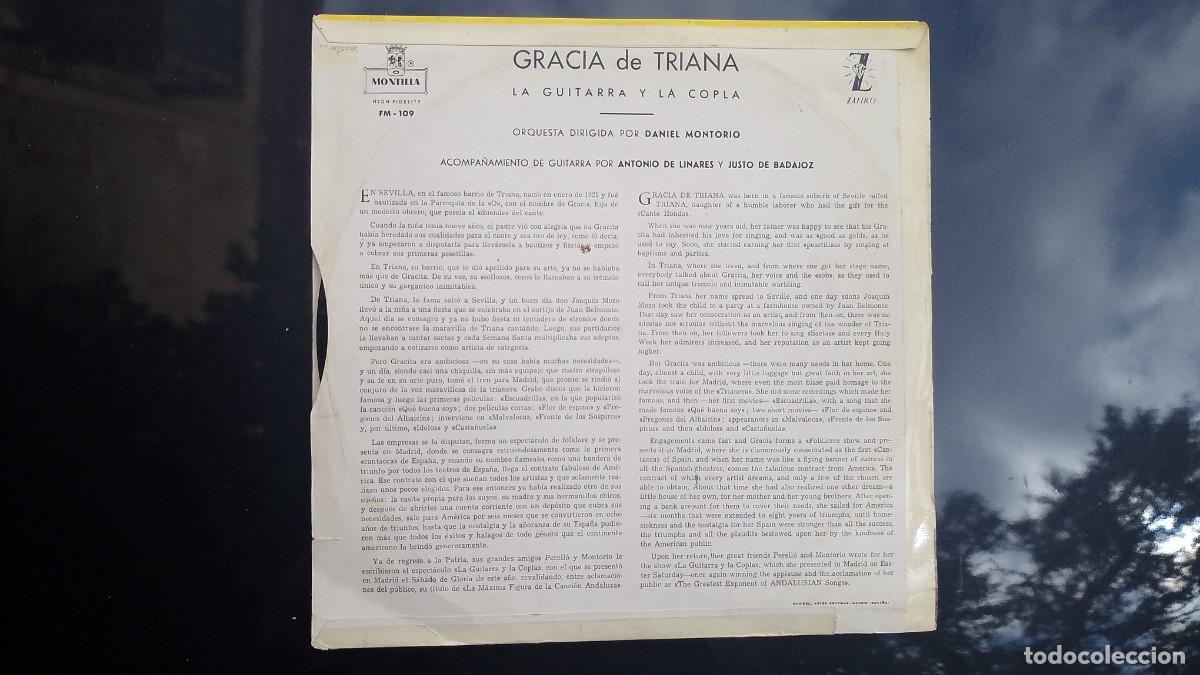 Discos de vinilo: Gracia de Triana &ndash; La guitarra y la copla - Foto 2