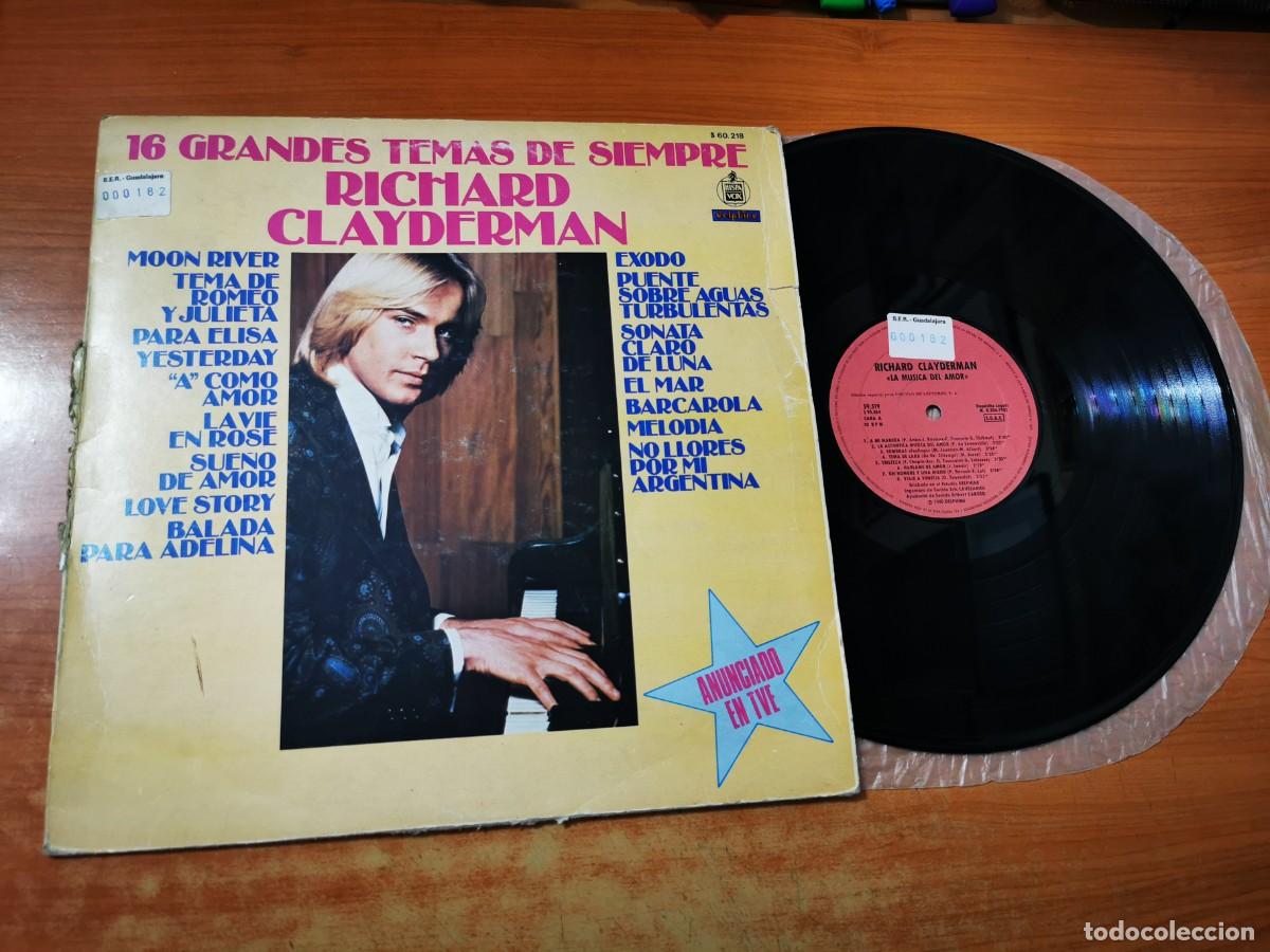 Discos de vinilo: RICHARD CLAYDERMAN 16 Grandes temas de siempre LP VINILO DEL A&Ntilde;O 1981 CONTIENE 16 TEMAS