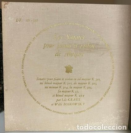 Discos de vinilo: DOBLE LP- LES SONATES POUR PIANO ET VIOLON DE MOZART - LILI KRAUS - LES DISCOPHILES FRAN&Ccedil;AIS 121-122