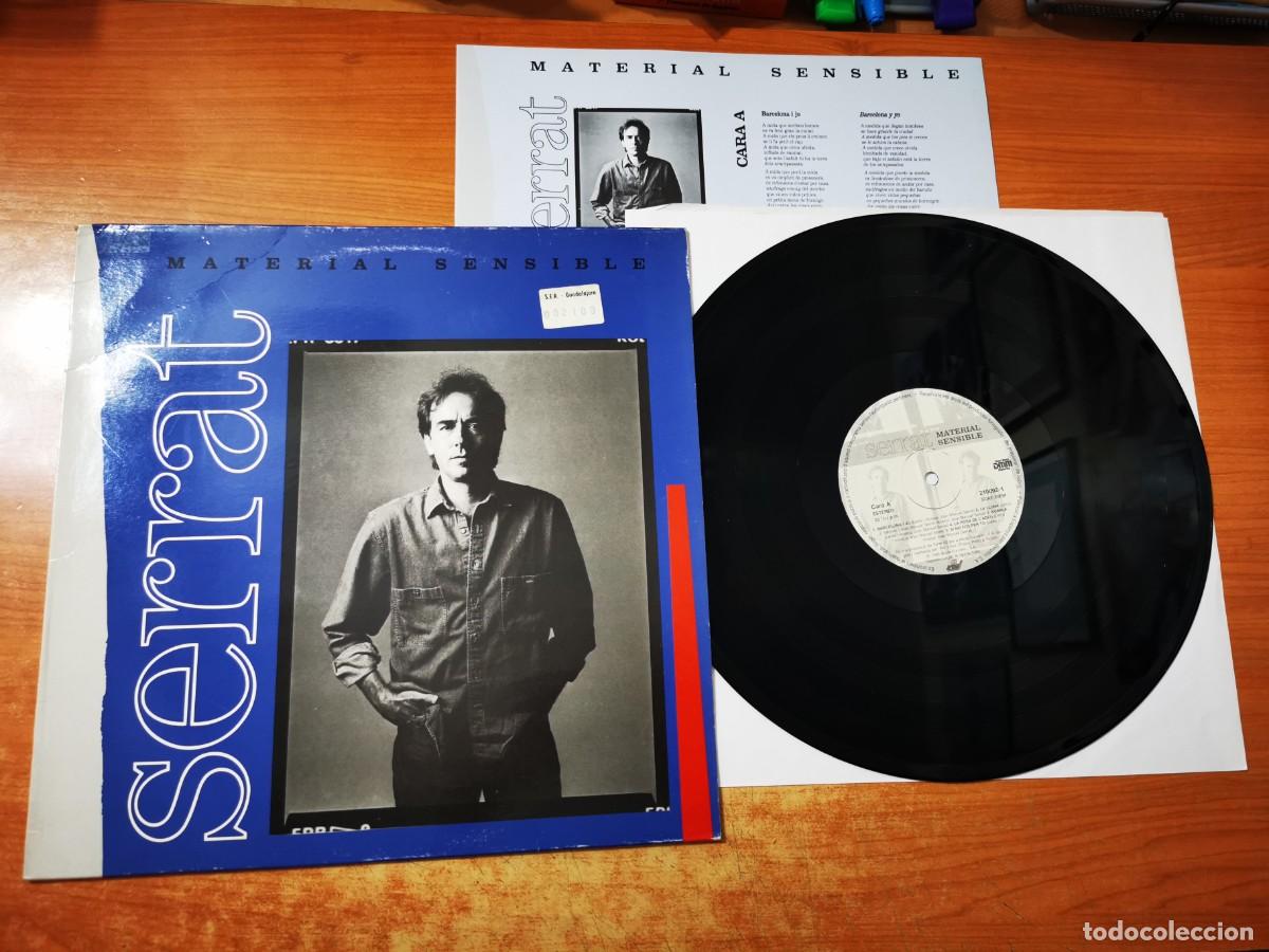 Discos de vinilo: JOAN MANUEL SERRAT Material sensible LP VINILO DEL A&Ntilde;O 1989 CON ENCARTE CONTIENE 9 TEMAS
