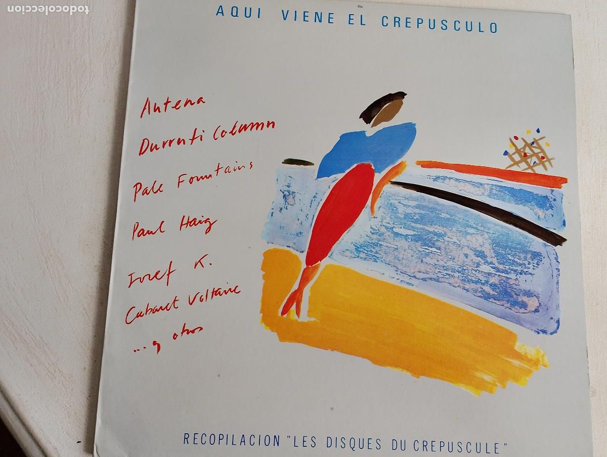 Discos de vinilo: Aqui Viene El Crepusculo, 1984, ed espa&ntilde;ola, New Wave , Synth-pop , Cabaret Voltaire,Durruti Column