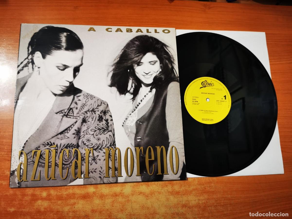 Discos de vinilo: AZUCAR MORENO A Caballo MAXI SINGLE VINILO PROMO DEL A&Ntilde;O 1990 CONTIENE 3 TEMAS