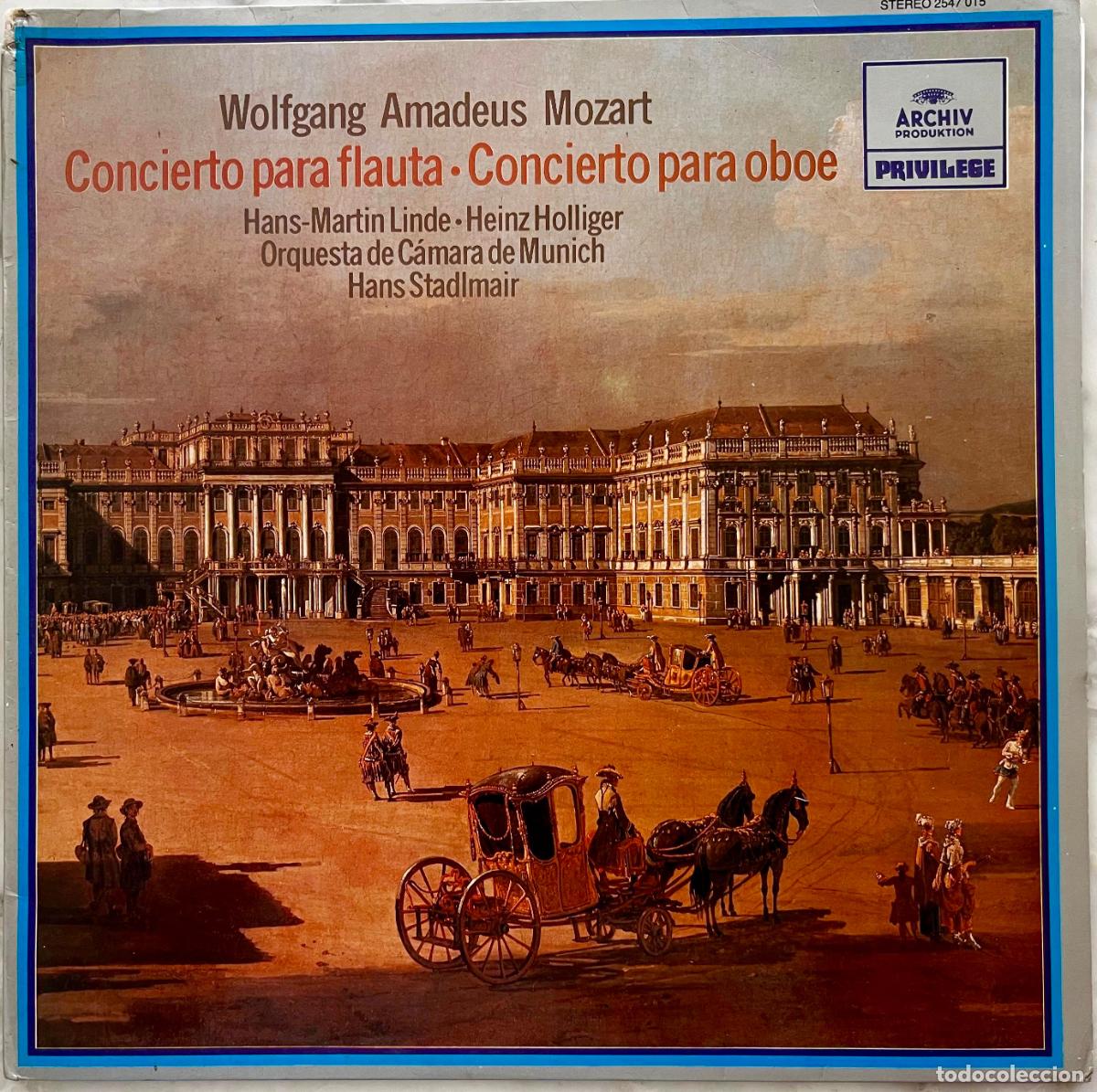 Discos de vinilo: WOLFGANG AMADEUS MOZART. CONCIERTOS PARA FLAUTA Y OBOE. HANS STADLMAIR. LP ORIGINAL ESPA&Ntilde;A 1984