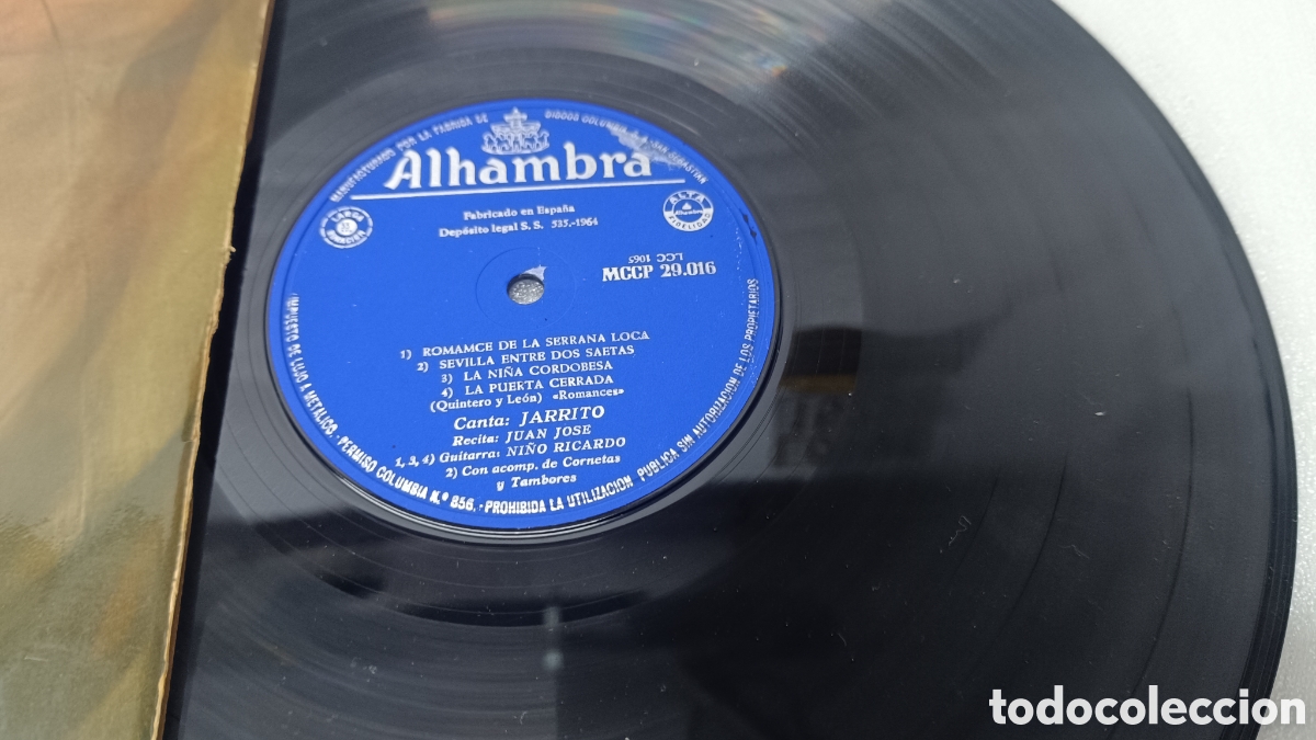 Discos de vinilo: JARRITO-COPLA Y ROMANCE.ALHAMBRA - Foto 2