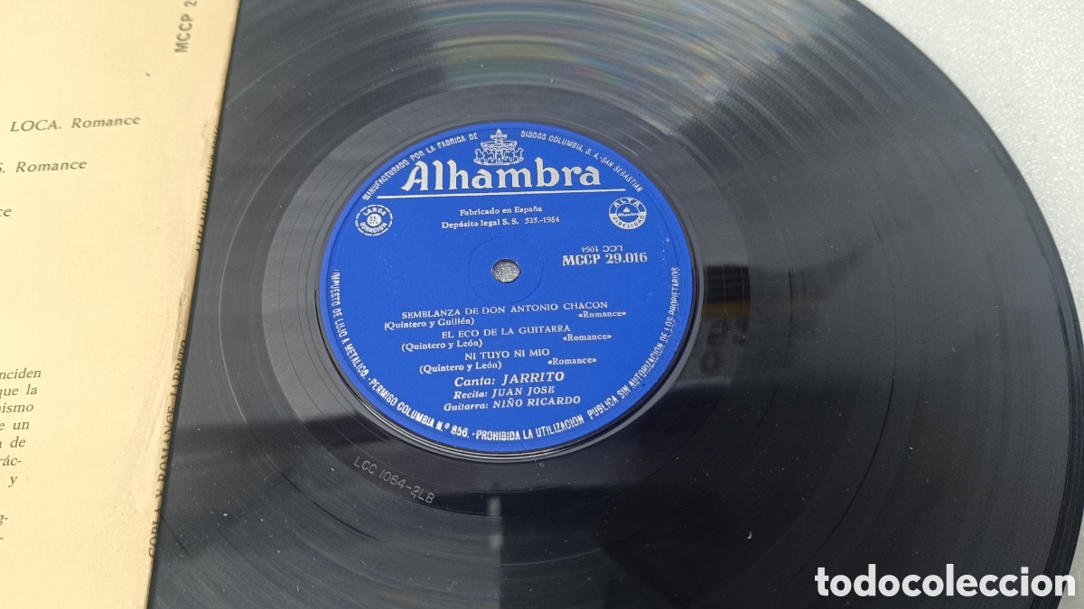 Discos de vinilo: JARRITO-COPLA Y ROMANCE.ALHAMBRA - Foto 4