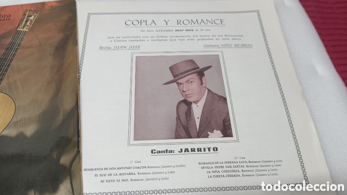 Discos de vinilo: JARRITO-COPLA Y ROMANCE.ALHAMBRA - Foto 5