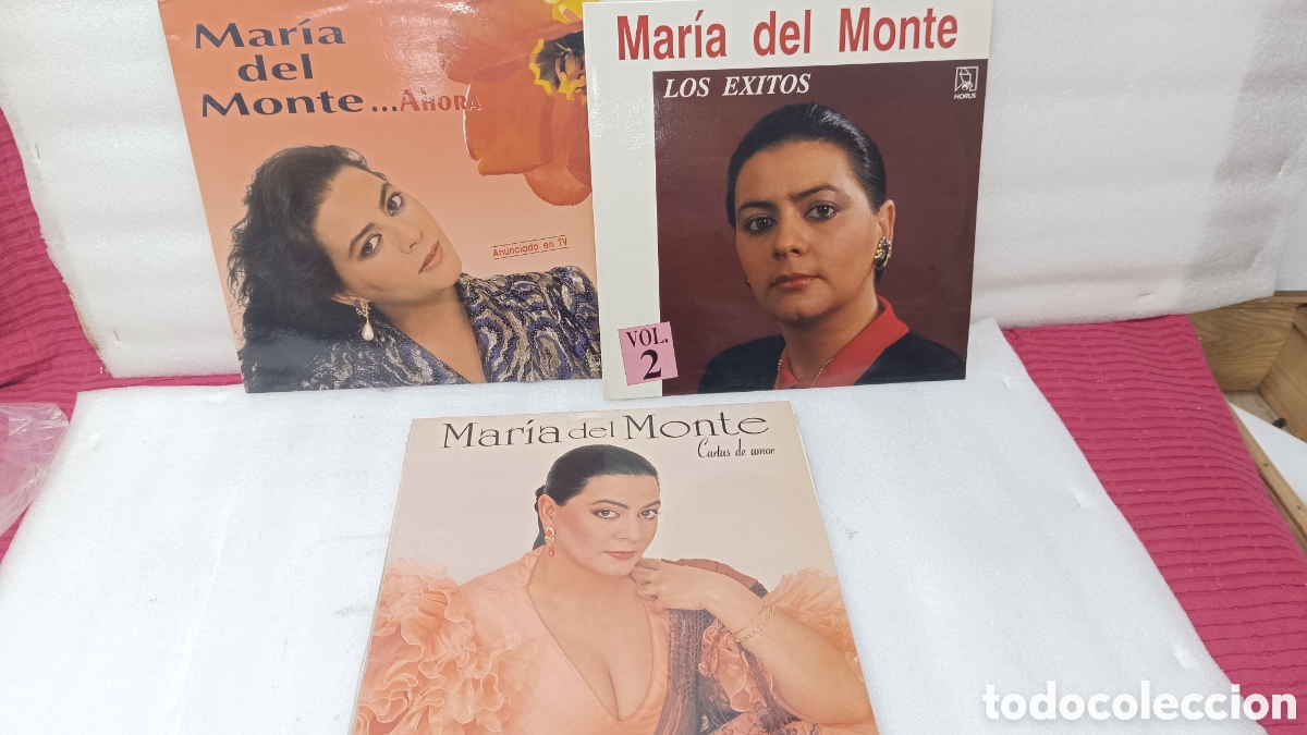 Vinyl records: LOTE DE 3 DISCOS DE MARIA DEL MONTE