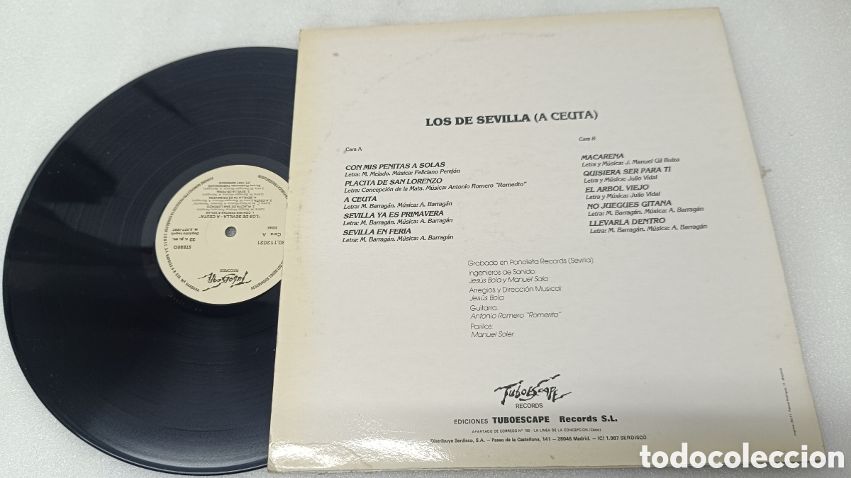 Discos de vinilo: DISCO VINILO GRANDE LP - LOS DE SEVILLA A CEUTA. - Foto 2