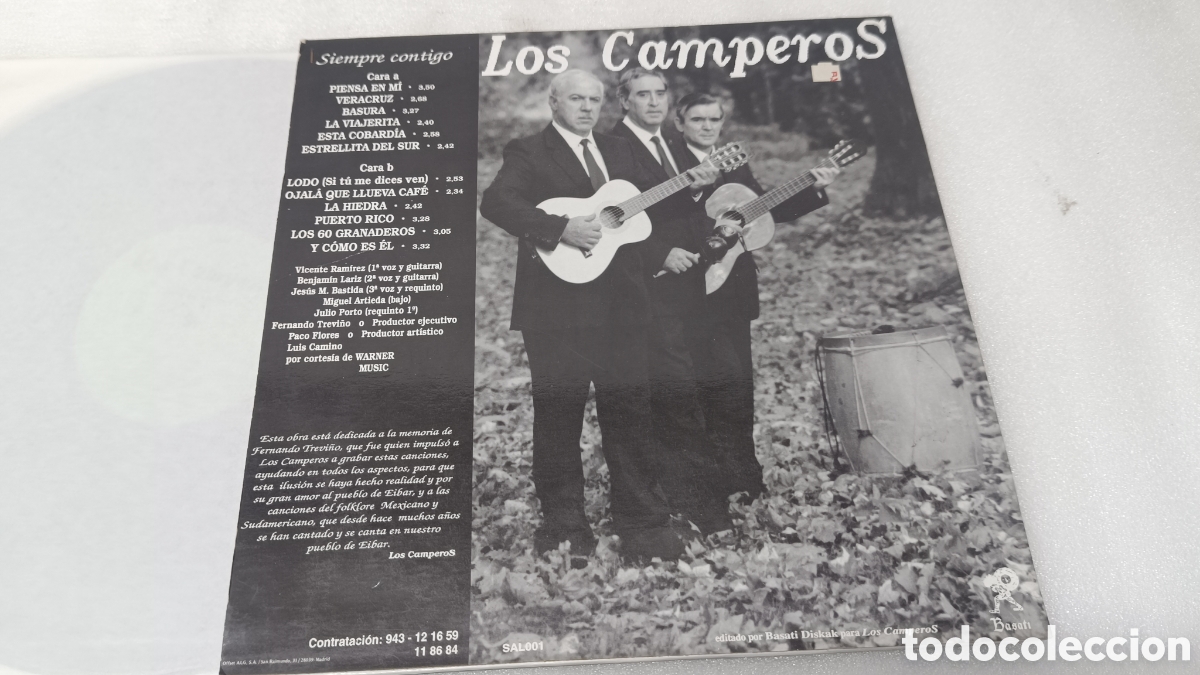 Discos de vinilo: LOS CAMPEROS / SIEMPRE CONTIGO / LP - Foto 2