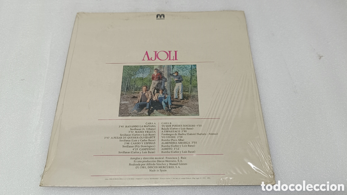 Discos de vinilo: AJOLI-LP SENTIR Y CANTAR PRECINTADO - Foto 2